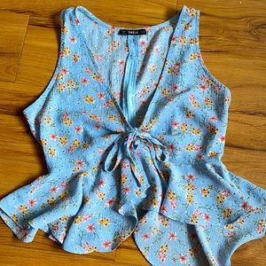 Shein tank top flower blouse